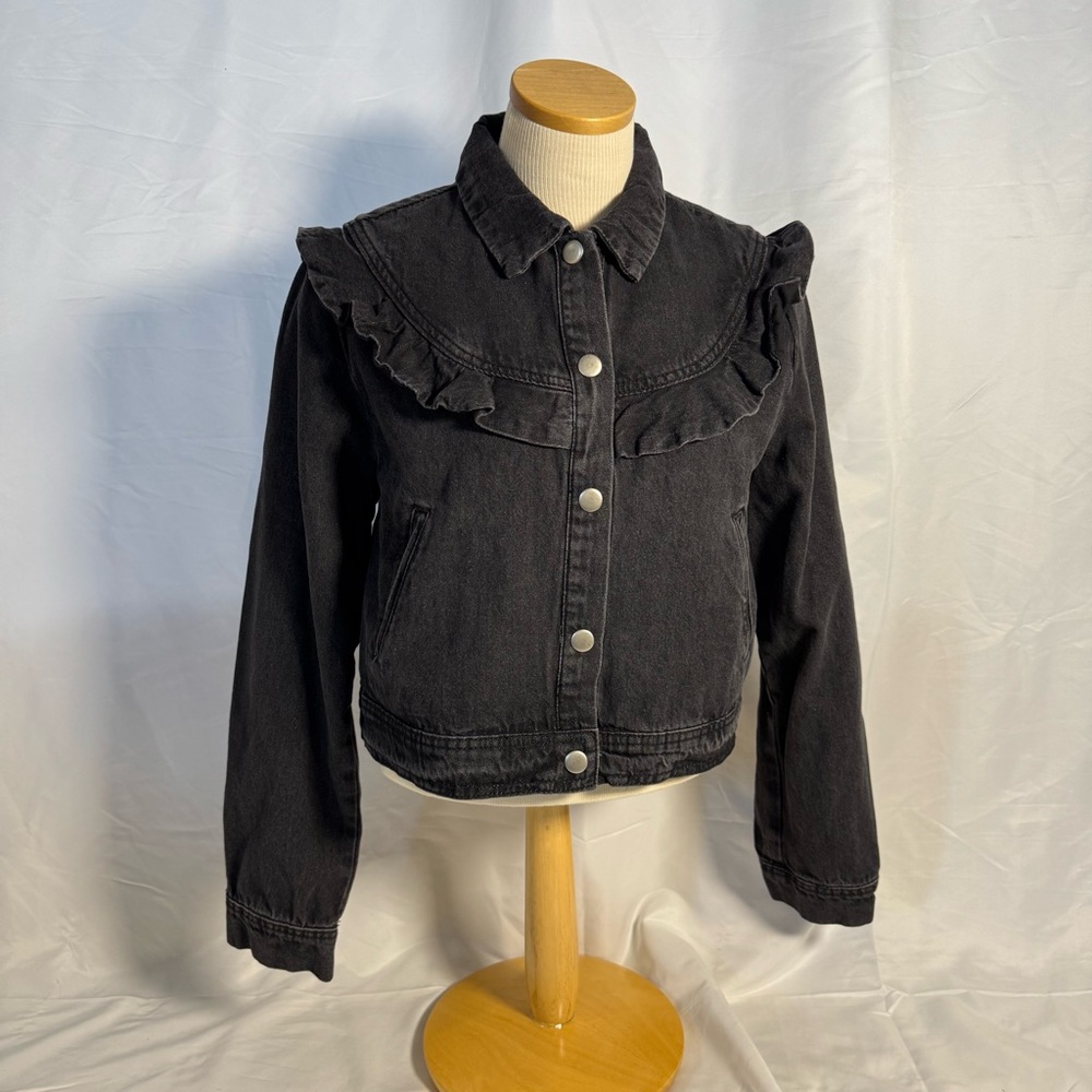 Le Lis Charcoal Denim Jacket